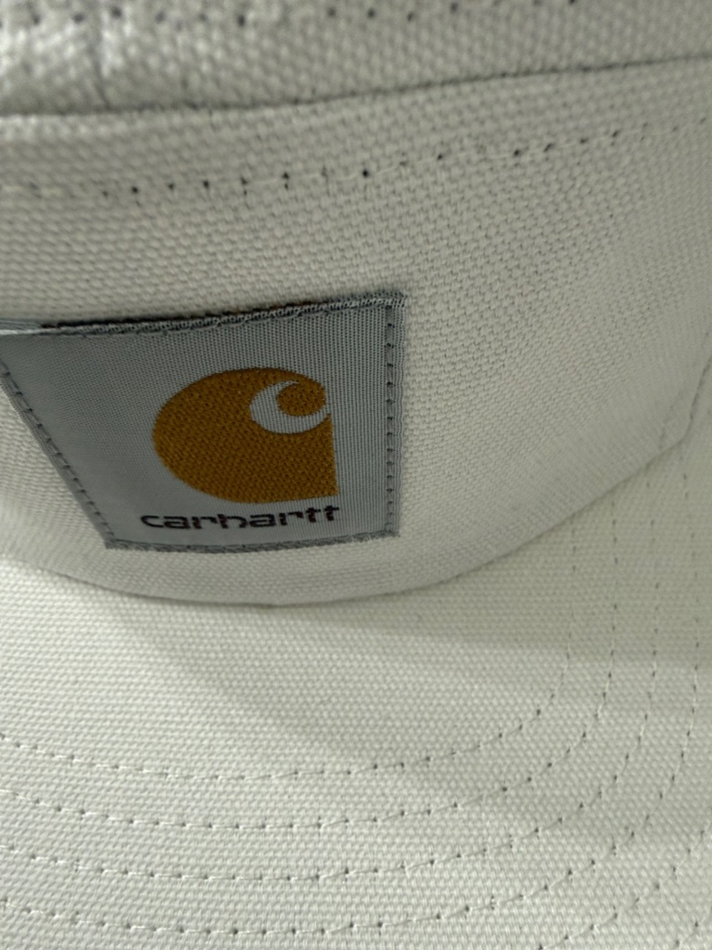 Carhartt White Canvas Five-Panel Hat with Gold Logo Patch..nwt ..authentic - Picture 2 of 8